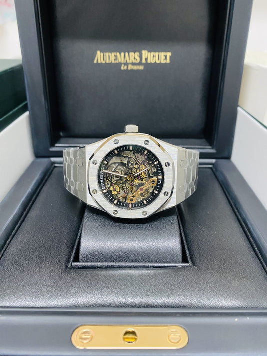 Audemars Piguet replica Royal Oak 15407ST Double Balance Wheel Openworked