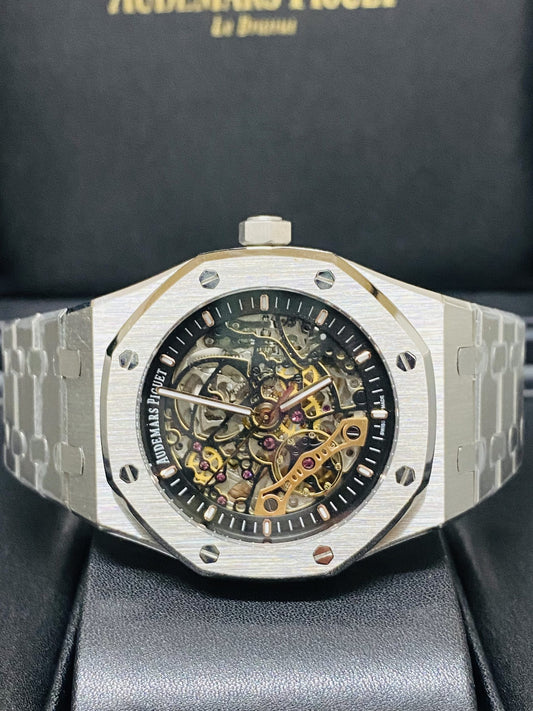 Audemars Piguet replica Royal Oak 15407ST Double Balance Wheel Openworked