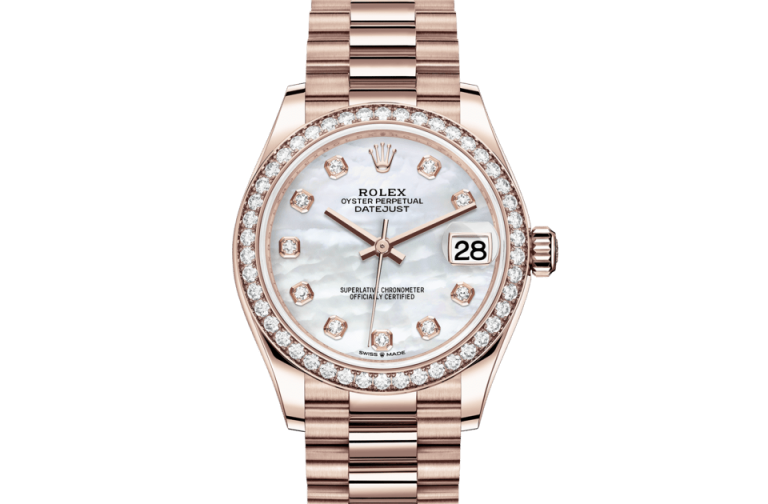 Repliche Rolex Datejust 31 Oyster 31 mm Oro Everose e diamanti m278285rbr-0005