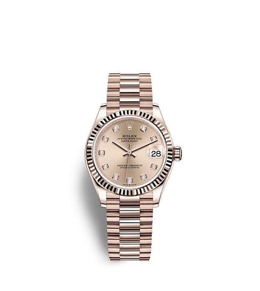Repliche Rolex Datejust 31 Oyster 31 mm Oro Everose m278275-0031