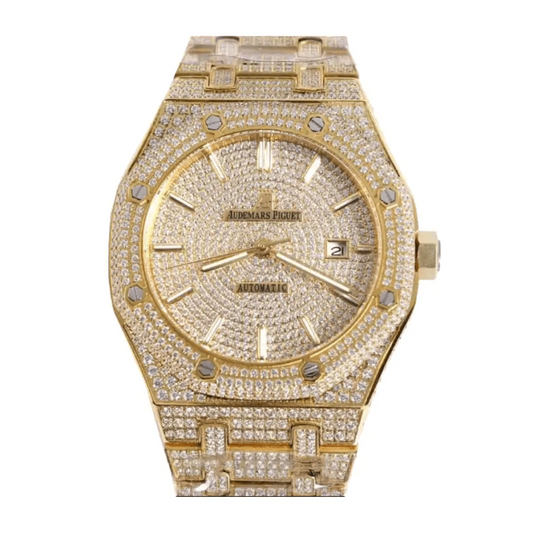 Orologi Replica Audemars Piguet Royal Oak Automatico 41 mm, Oro Giallo/Gemme Incastonate Ref. 15400SR.OO.1220SR.01